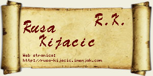 Rusa Kijačić vizit kartica